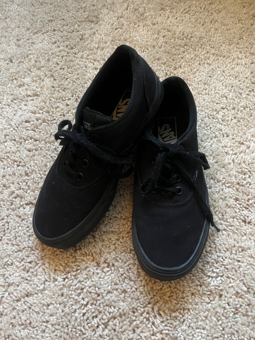 Vans Black Canvas Low-Top Skate Shoes - Picture 3 of 3